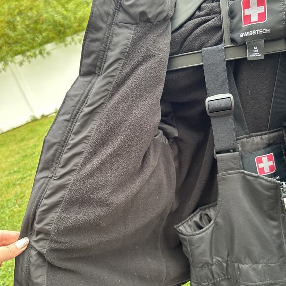 Swiss Tech Kids’ Snow Ski Suit Bib Overalls Pants Coat Black Winter Sz M 8 - Picture 4 of 9